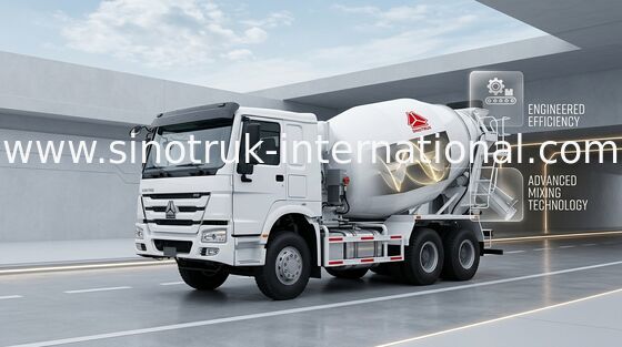 9CBM 290HP 6X4 LHD Pompa Mixer Beton Truk ZZ5257GJBM3647W