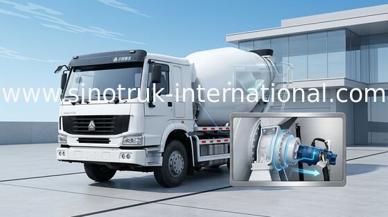 SINOTRUK HOWO Truk Pengaduk Beton 12CBM 371HP 6X4 RHD ZZ5257GJBN4048W