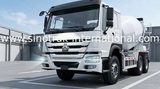 Efisiensi Tinggi 6CBM 290HP 6X4 LHD Truk Pengaduk Beton, Truk Campuran Semen