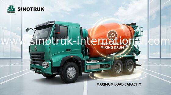 Truk Pengaduk Beton Kapasitas Besar Untuk Situs Konstruksi SINOTRUK HOWO A7