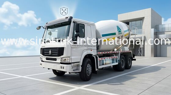 Mobile Mixer Truck Beton, 9CBM 290HP 6X4 LHD Siap Campur Trailer Beton