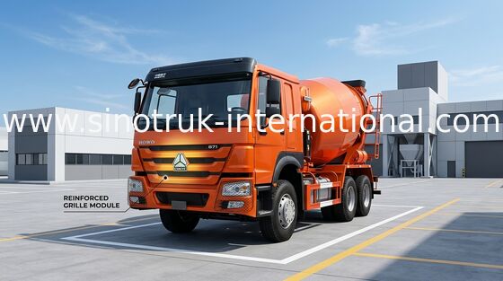 102km/H SINOTRUK HOWO Truk Pengaduk Beton 371HP 10CBM LHD 6x4
