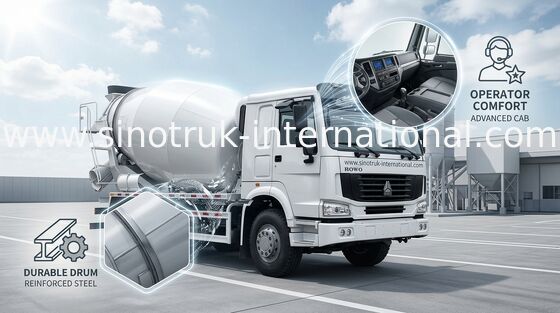 Truk Pengaduk Beton SINOTRUK HOWO 12CBM Euro2 336HP 6X4 LHD ZZ1257N4048W