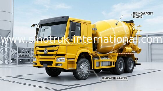 Truk Pengaduk Beton SINOTRUK HOWO 12CBM Euro2 336HP 6X4 LHD ZZ5257GJBN4048W