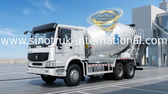 Truk Pengaduk Beton SINOTRUK HOWO 12CBM Euro2 371HP 6X4 RHD ZZ5257GJBN4048W