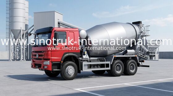 SINOTRUK HOWO Truk Pengaduk Beton 10 CBM Untuk Transportasi Beton