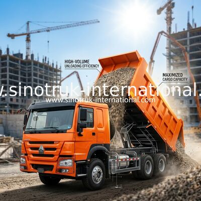 371HP 6x4 Dump Truck 20.01CBM Penguasaan Muatan Berguna Untuk Efisiensi Tugas Berat