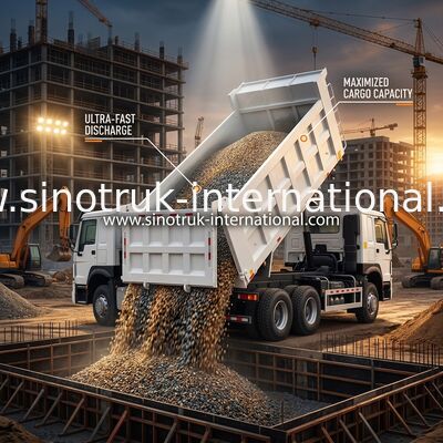 Truk Tipper Dump 6x4 Diesel Heavy-Duty Hauler Pengemudi Tangan Kiri