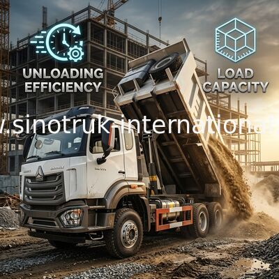 HOWO NX 371HP 6*4 20m³ Truk Sampah Angkat Tengah Performa Tinggi Dengan Bak Muatan Angkat Tengah yang Efisien