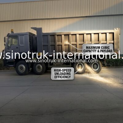 Truk Tipper Sinotruk Hohan 400hp 10 Roda Lhd 40 Ton 20-30cbm ZZ3317N356JB1 abu-abu