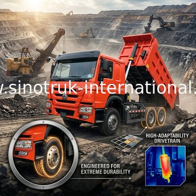 Sinotruk Howo Tipper Dump Truck Weichai 380Hp 10 Roda 6 × 4 Lhd 20CBM