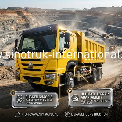 Sinotruk Howo Tipper Dump Truck Weichai 380Hp 10 Roda 6 × 4 Rhd 20CBM