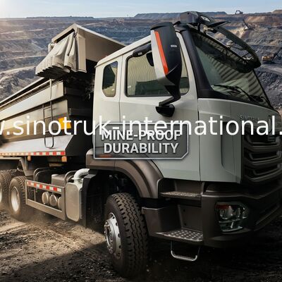 SINOTRUK HOWO LHD 6×4 10 roda truk dump tipe U untuk 40 Ton Mining
