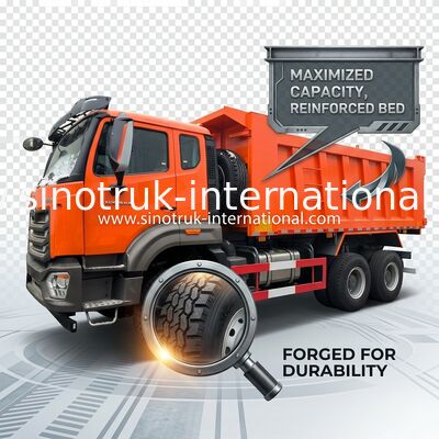 Sinotruk Hohan Tipper Dump Truck N7 6 × 4 10 Roda 380Hp Lhd Atau Rhd