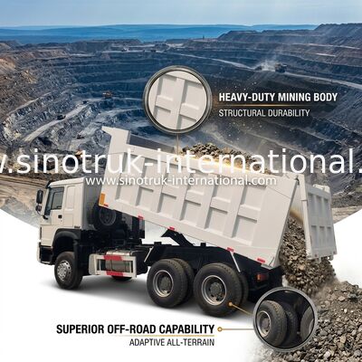 Sinotruk Howo bekas Truk Tipper Dump 371Hp atau 375 HP 6 × 4 Renovasi