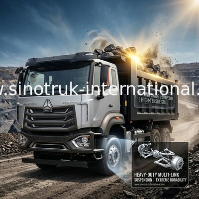 SINOTRUK HOWO N7 Cab Tipper Dump Truck LHD 6X4 400HP Berlian Perak