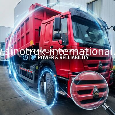 Sinotruk Howo Tipper Dump Truck 380Hp 6 × 4 Dengan Hyva Hydraulic Cylinder Untuk Pertambangan