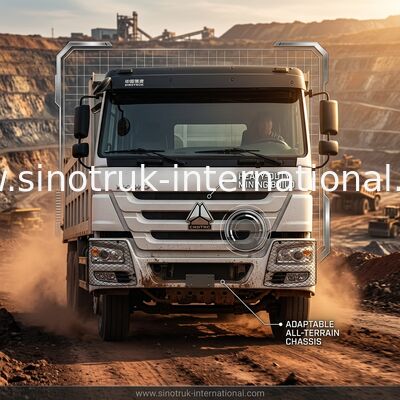 SINOTRUK HOWO Tipper Dump Truck 6×4 400HP 20CBM Putih LHD 10 Roda