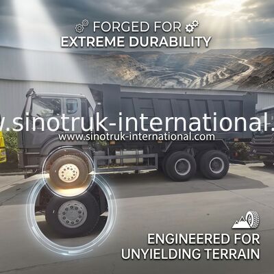 Hitam SINOTRUK HOWO Tipper Dump Truck LHD 6X4 371HP Kabin Howo E7 Baru