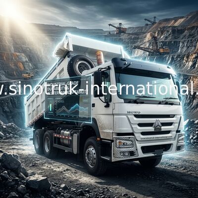 Sinotruk Howo Tipper Dump Truck 380Hp 6 × 4 20CBM Putih Dengan Tarpaulin Otomatis