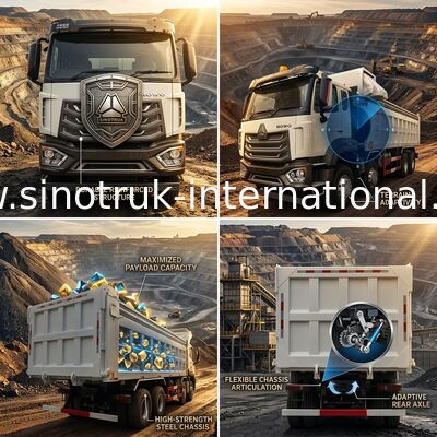 SINOTRUK HOHAN 8×4 Tipper Dump Truck Untuk Konstruksi