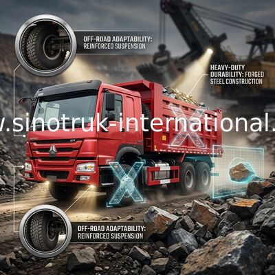 MERAH SINOTRUK HOWO 371HP 6x4 TIPPER DUMP TRUCK LHD