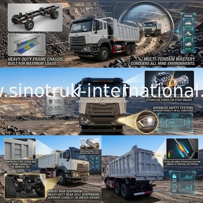 SINOTRUK HOHAN Heavy Duty Tipper Dump Truck Untuk Industri Pertambangan