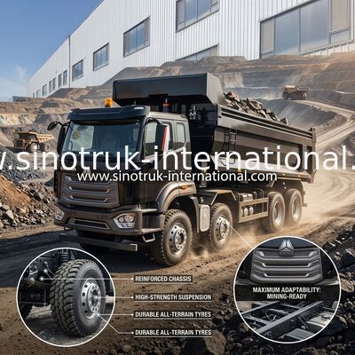 371HP SINOTRUK HOWO Tipper Dump Truck RHD 8×4