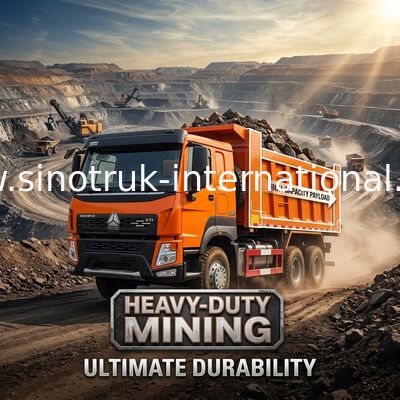 SINOTRUK ORANGE HOWO 371HP 6x4 TIPPER DUMP TRUCK 30T Memuat