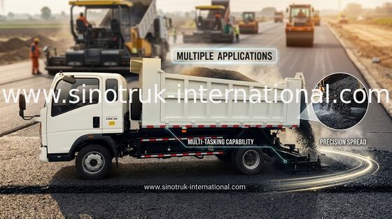 Tugas Ringan HOWO 4X2 Dump Truck 6 Roda 116HP