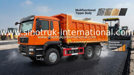 HOWO RHD Tipper Dump Truck Kapasitas Besar Untuk Konstruksi 30 - 40 Ton