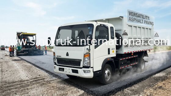 116HP HOWO 4X2 Light Duty Dump Truck RHD Penggerak tangan kanan