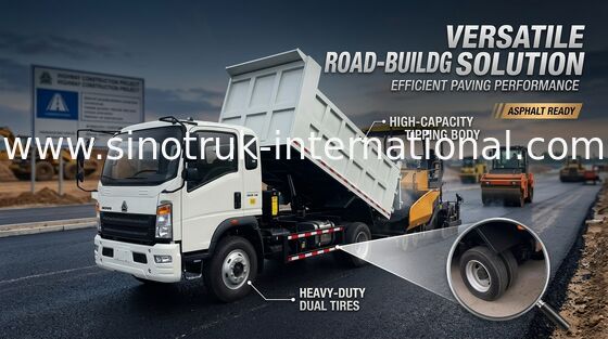 ZZ1107D3815C1 Docks Howo 4x2 Dump Truck Warna Putih