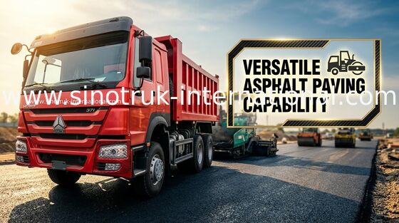 ZZ3257N3647A Truk Dump Tipper Merah 371hp 6×4