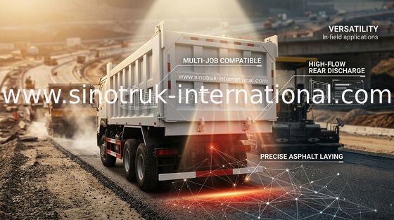 Putih 336HP SINOTRUK HOWO 6x4 Dump Truck 25 ton LHD