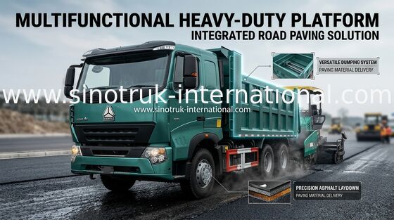 SINOTRUK HOWO A7 Truk Sampah Sampah Berat Dengan Umur Panjang, 5800 * 2300 * 1500mm