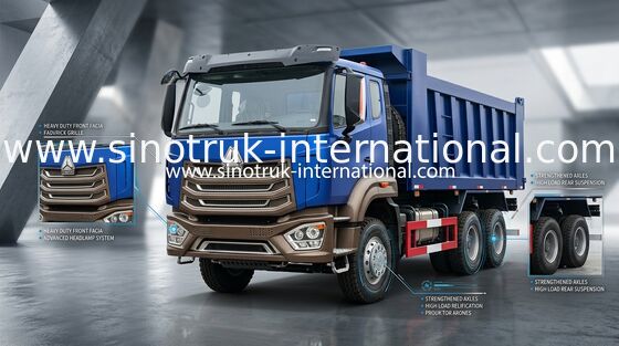 Euro 2 371hp Howo 6x4 Dump Truck Untuk Konstruksi