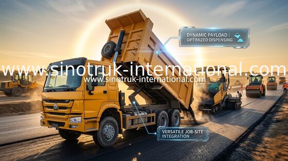 Euro 2 HOWO Yellow King Mine Dump Truck 30 Ton Memuat