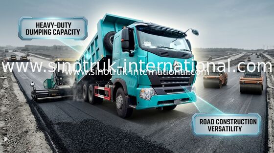 6 Oleh 4 Sepuluh Roda Konstruksi Tipper Truck Untuk 10 Meter Kubik, Transmisi HW13710