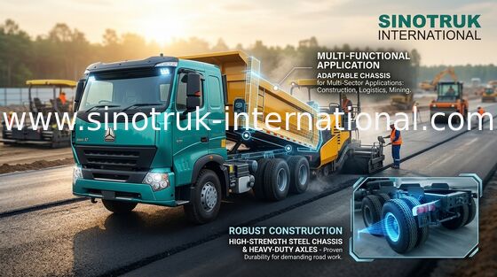 Low Profile Tipper Dump Truck Tugas Berat 6x4 Sinotruk Howo 290HP Banyak Digunakan
