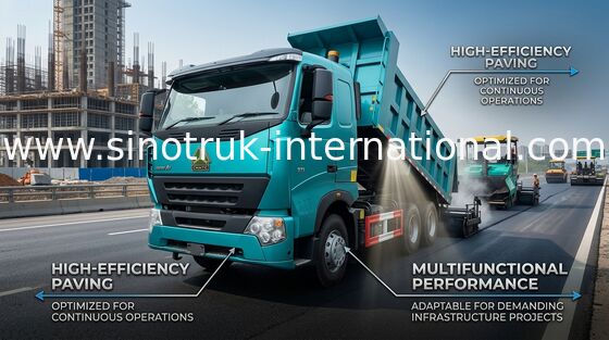 SINOTRUK HOWO A7 Tipper Dump Truck Untuk Konstruksi 30 - 40 Ton RHD 10 Roda