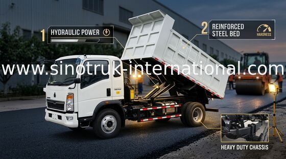 Truk Dump Tugas Ringan Sinotruk Howo 4×2 Rhd 8 Ton 116hp