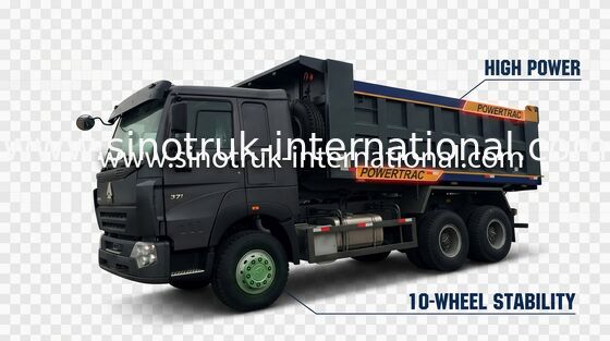 Loading Construction Goods Tipper Dump Truck LHD 371HP 30 - 40 Tons Heavy Dump Truck