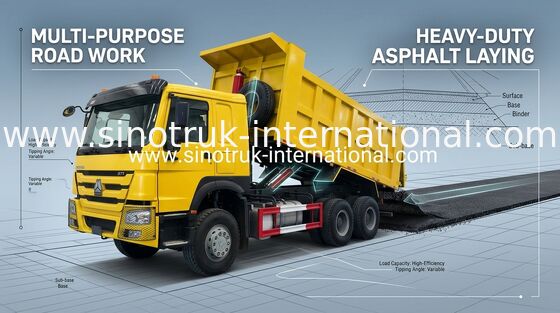 Tipper Konsumsi Bahan Bakar Rendah Dump Truck Untuk Industri / Konstruksi Tambang