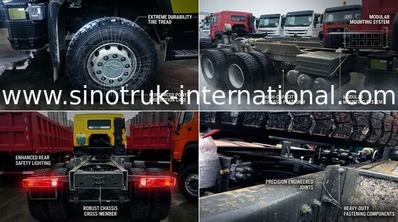 336HP Tipper Dump Truck Untuk Konstruksi SINOTRUK HOWO 6x4