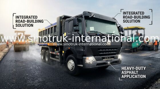 20 CBM 30 - 40 Ton SINOTRUK Dump Truck LHD 371 HP 6X4 Front Lifting System