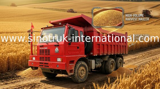 D12.42 420HP Mesin Tipper Dump Truck, Sepuluh Wheeler Dump Truck 6X4