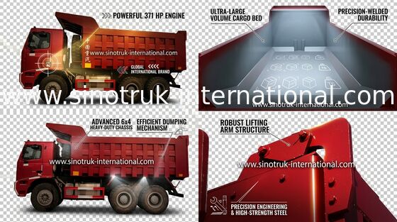 PLTA Konstruksi Tipper Dump Truck, SINOTRUK Coal Mining Dump Truck