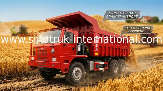 SINOTRUK HOWO70 Penambangan Dump Truck LHD 10Wheels 371HP 70 ton ZZ5707S3840AJ