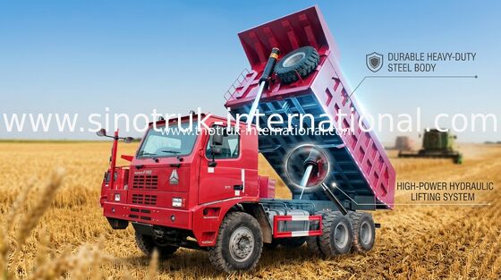 Tambang Batubara Tipper Dump Truck / SINOTRUK HOWO70 Sepuluh Wheeler Dump Truck